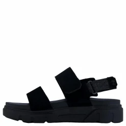 2 Strap Sandal Greyfield Blk Suede