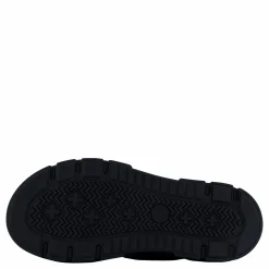 2 Strap Sandal Greyfield Blk Suede