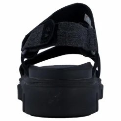 2 Strap Sandal Greyfield Blk Suede