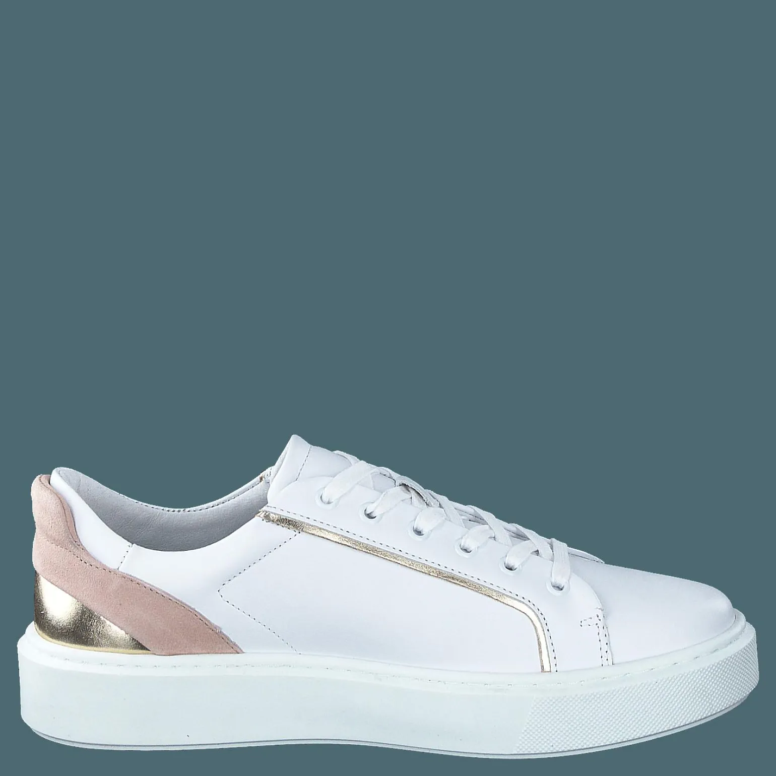 2219 White Nappa/gold/rose