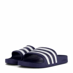 Adilette Aqua Slides Dark Blue / Cloud White / Dark Blue