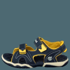 Adventure 2-strap sandal Navy/Yellow