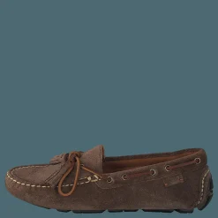 Anders Tasseled Suede Driver Chocolate Brown