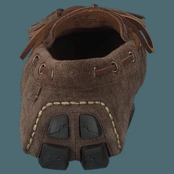 Anders Tasseled Suede Driver Chocolate Brown