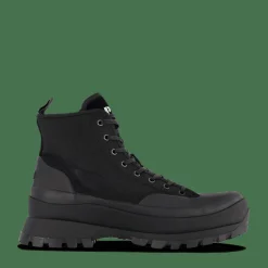 Armin Waxed Twill Trainer Boot Black