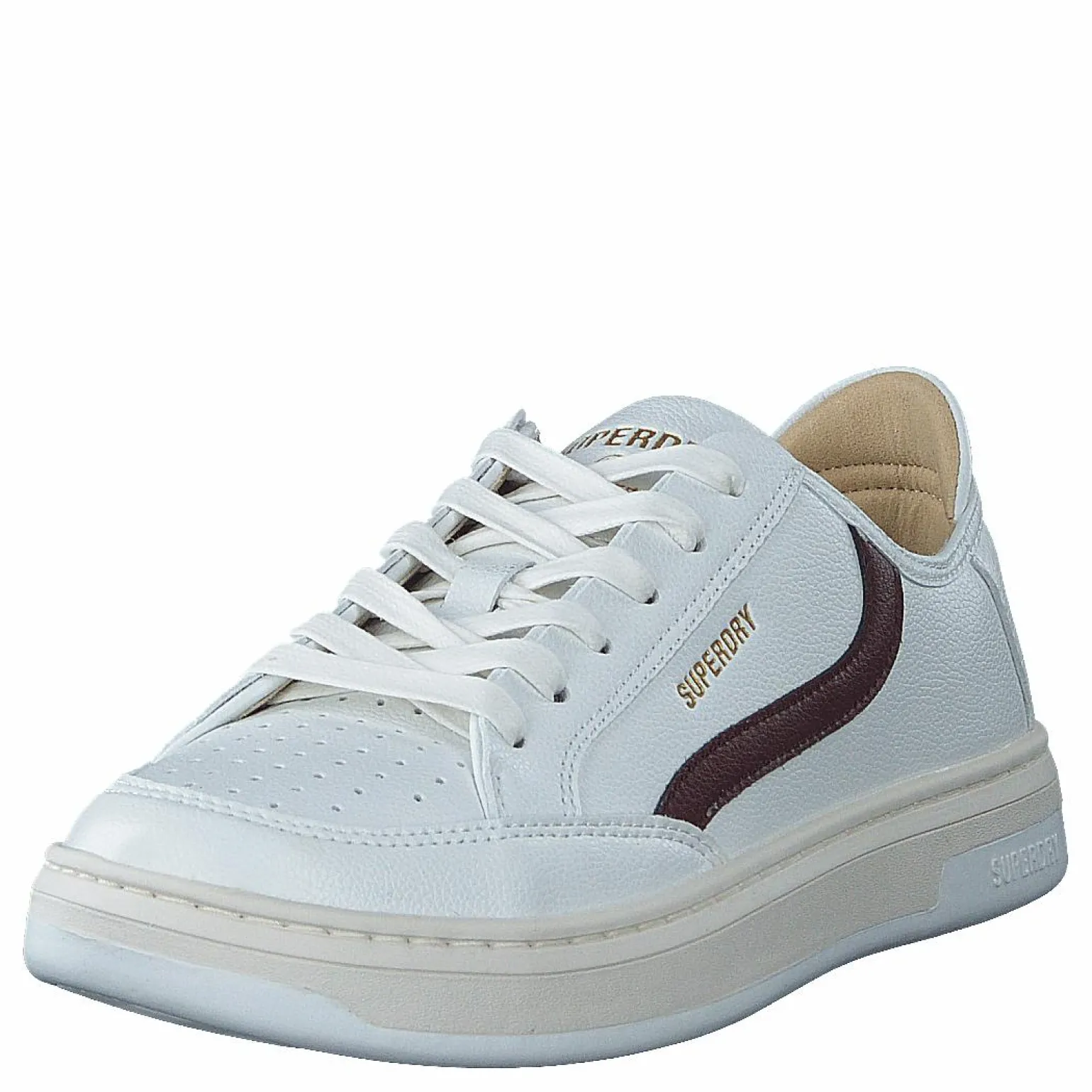 Basket Lux Low Trainer Optic/oxblood