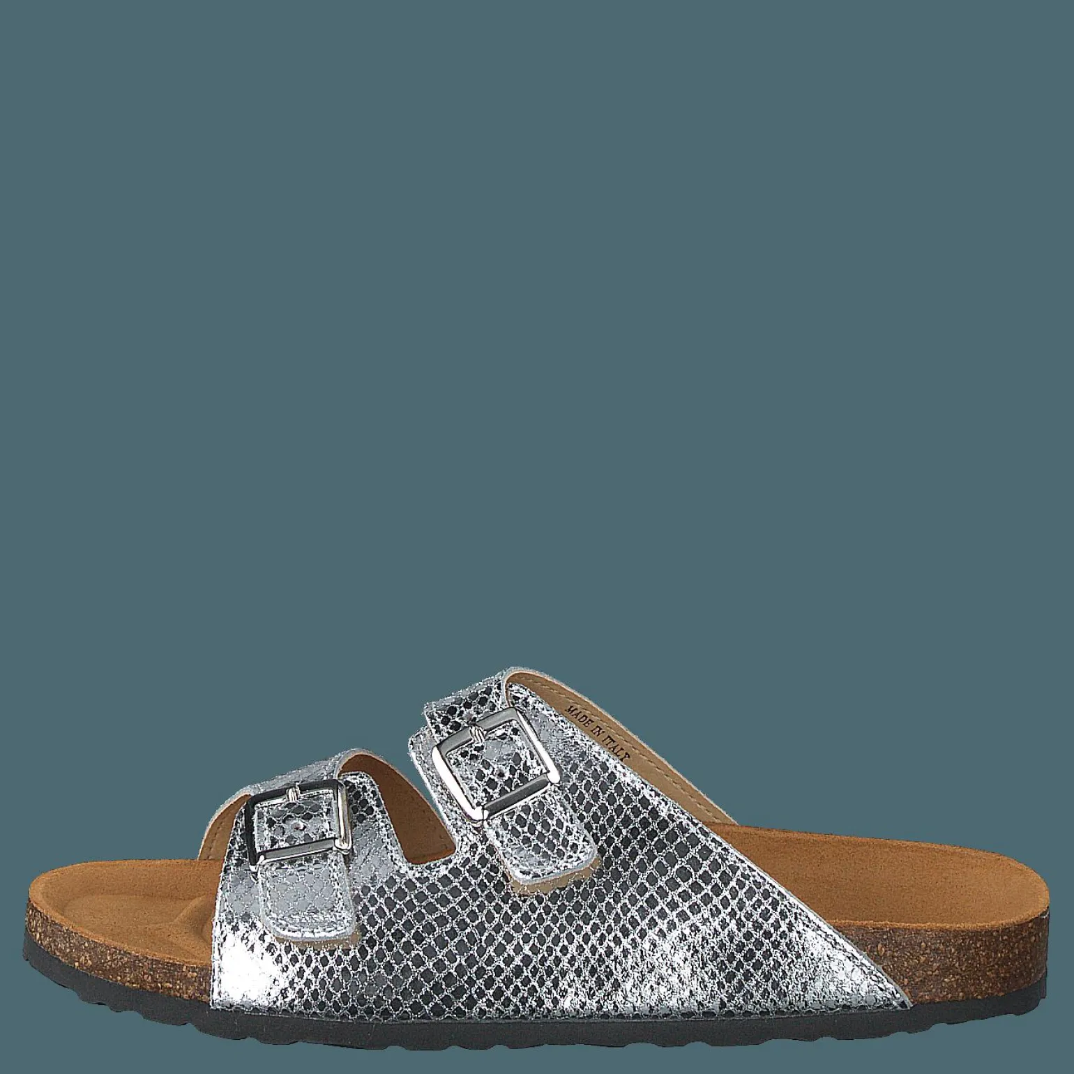 Biabetricia Buckle Sandal 918 Silver Snake