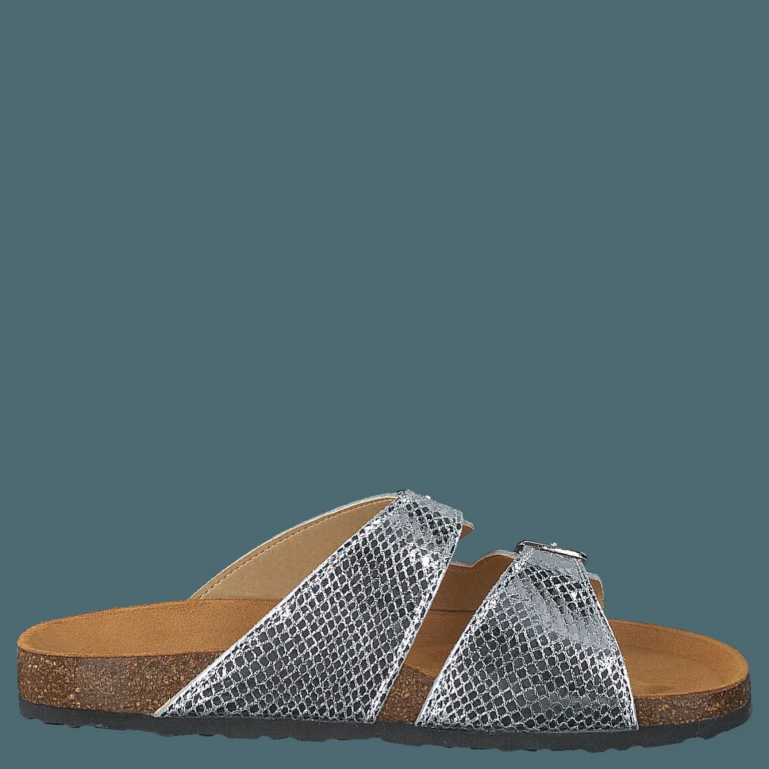 Biabetricia Buckle Sandal 918 Silver Snake