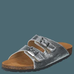 Biabetricia Buckle Sandal 918 Silver Snake