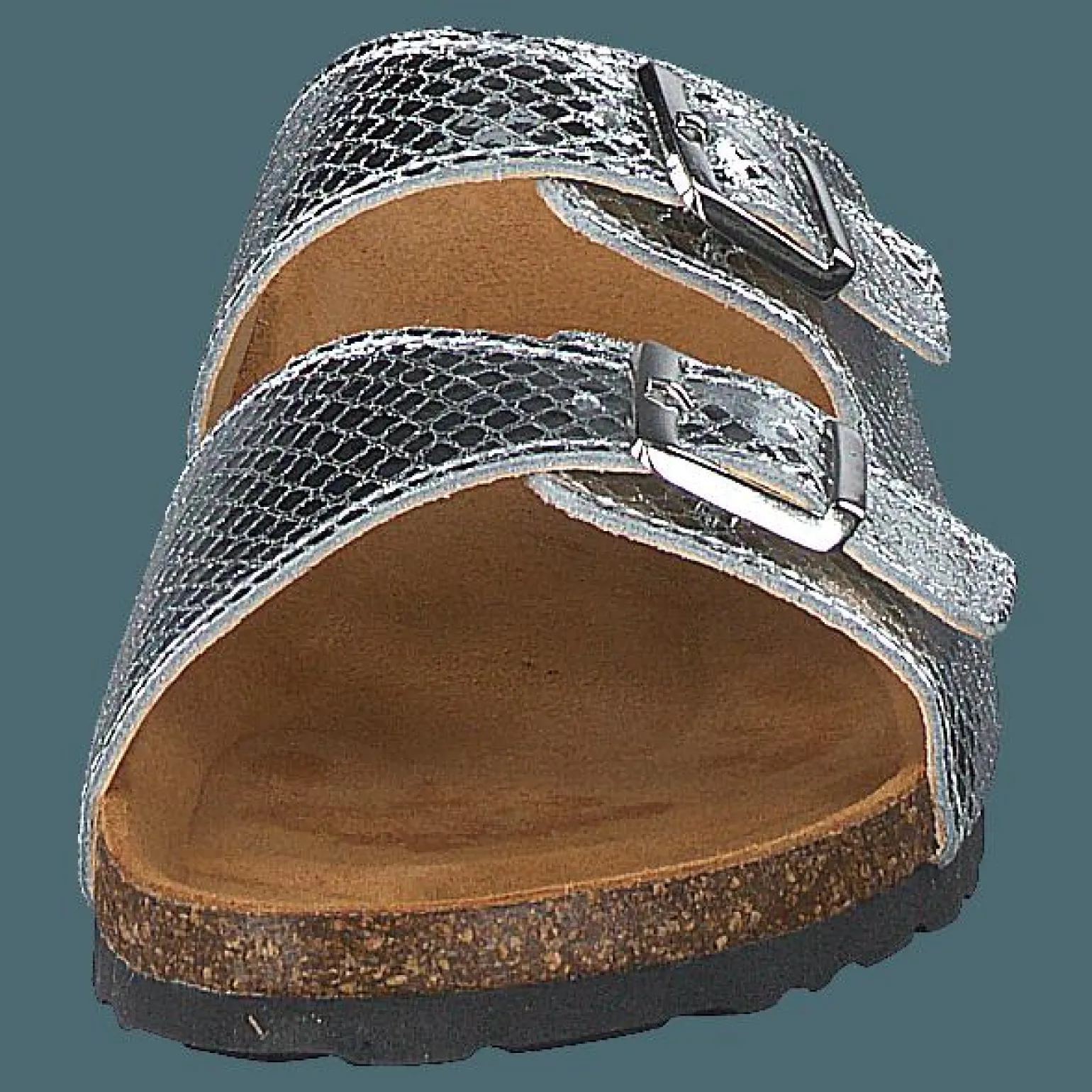 Biabetricia Buckle Sandal 918 Silver Snake