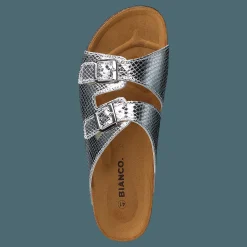 Biabetricia Buckle Sandal 918 Silver Snake
