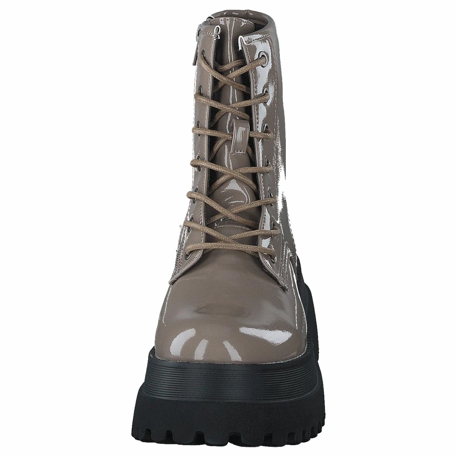 Biagas Laced Up Platform Boot Taupe
