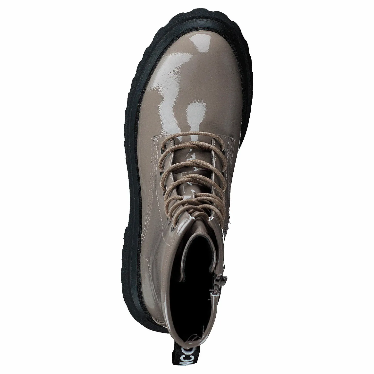 Biagas Laced Up Platform Boot Taupe