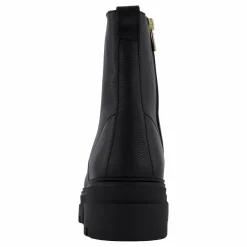 Bicolor Leather Lace-up Black