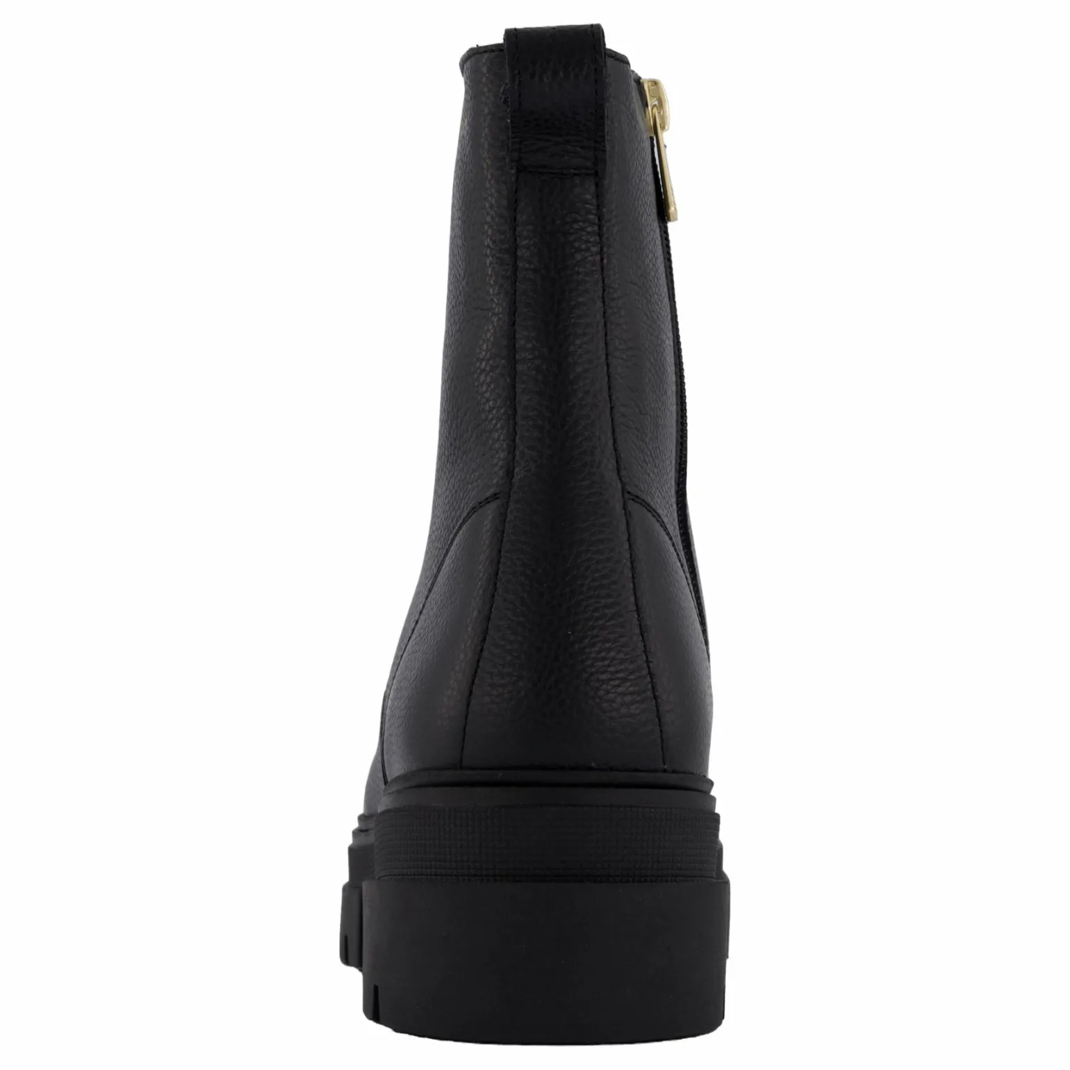 Bicolor Leather Lace-up Black