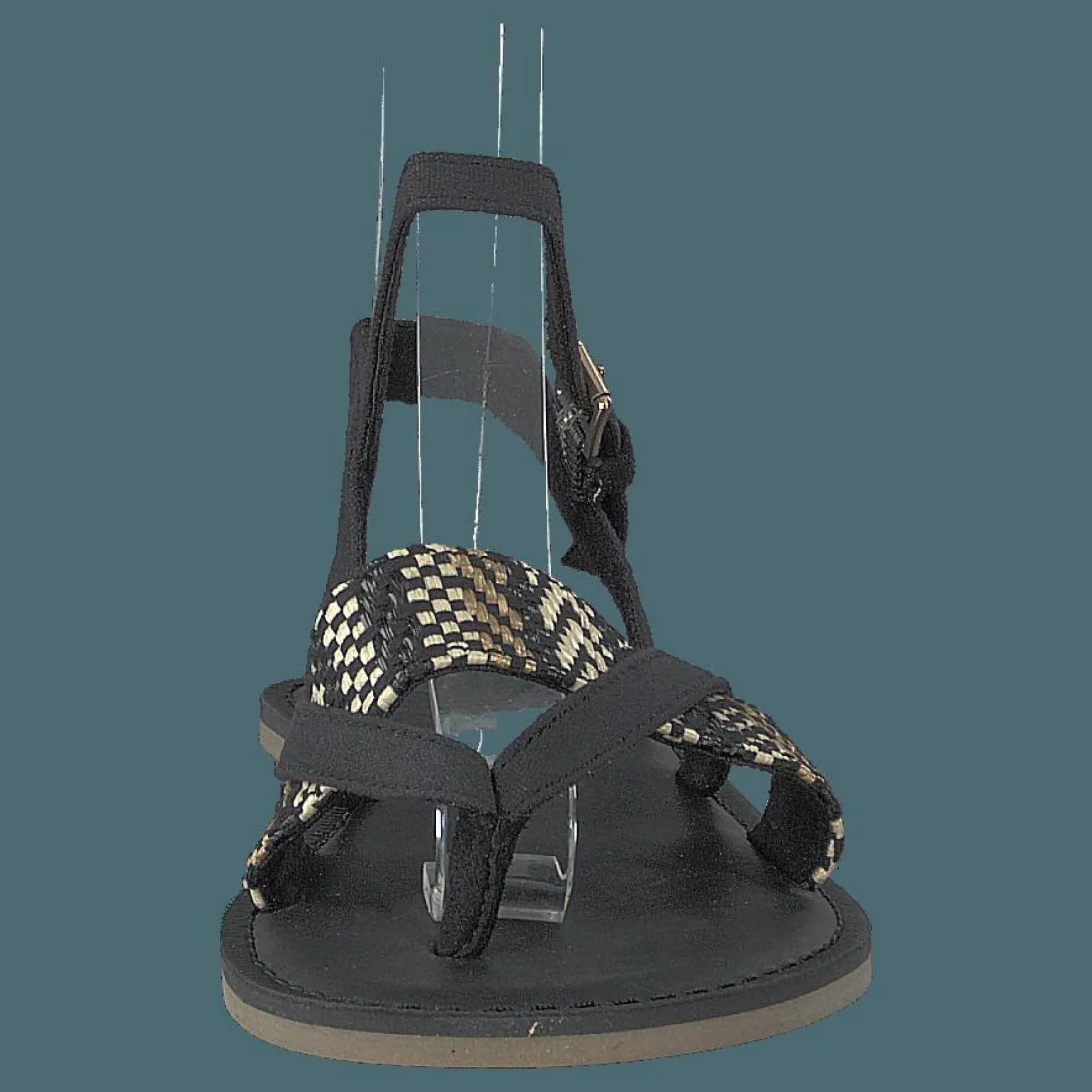 Black Canvas Geometric Woven Black