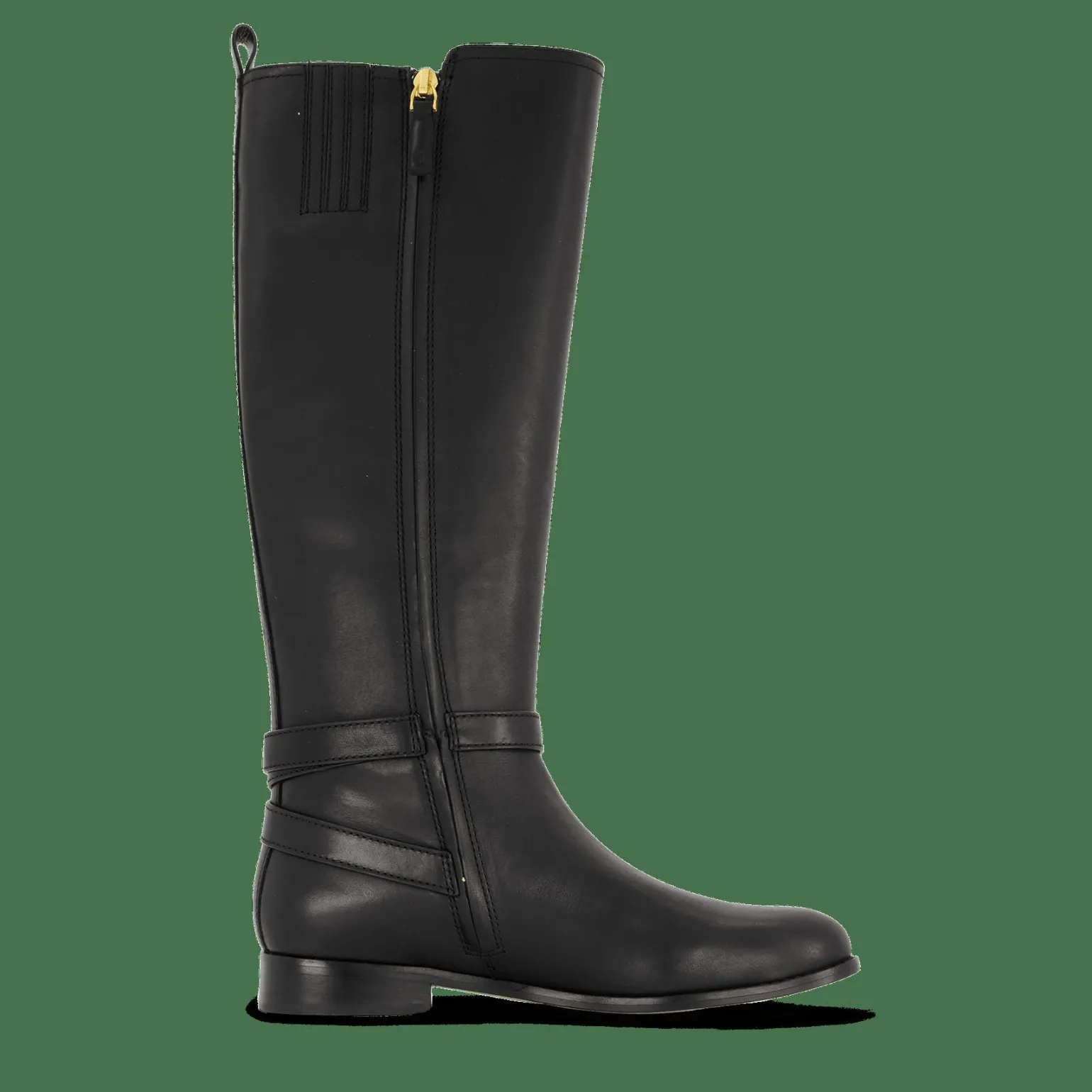 Blayke Burnished Leather Tall Boot Black