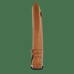 Blayke Burnished Leather Tall Boot Deep Saddle Tan