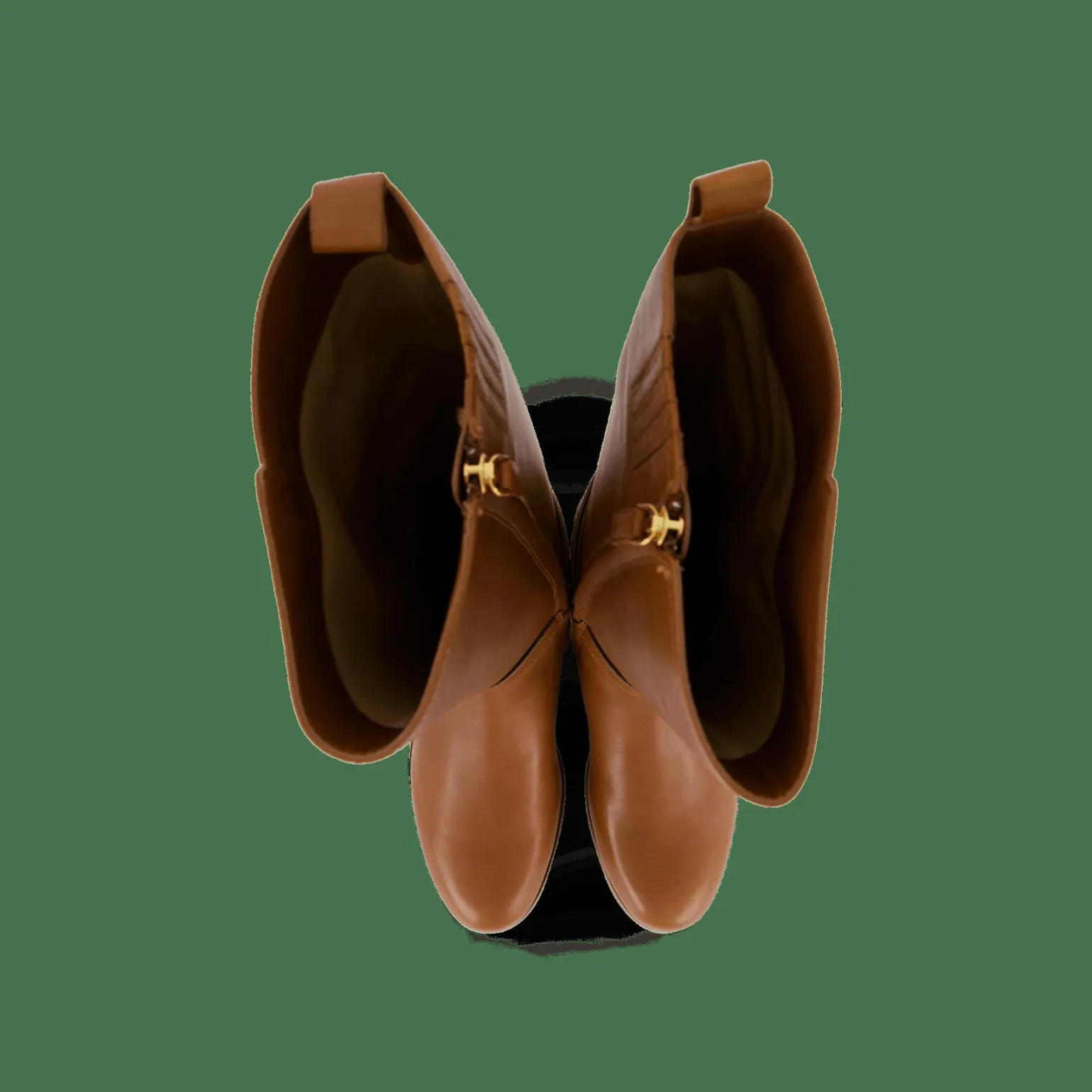 Blayke Burnished Leather Tall Boot Deep Saddle Tan