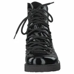 Boot With Laces And D-rings Black / Black
