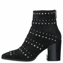 Bootlet W/Rivets Black Suede