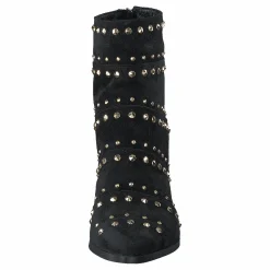 Bootlet W/Rivets Black Suede