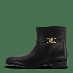 Briela Burnished Leather Bootie Black