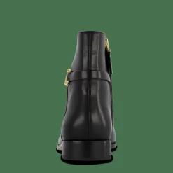 Briela Burnished Leather Bootie Black