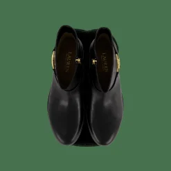 Briela Burnished Leather Bootie Black