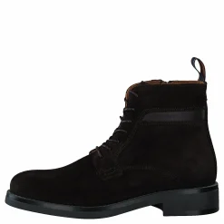 Brookly Mid Lace Boot Dark Brown