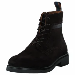 Brookly Mid Lace Boot Dark Brown