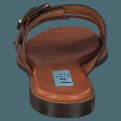 Buckles Square Flat Cognac