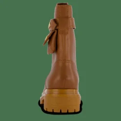 Cammie Burnished Leather Boot Deep Saddle Tan