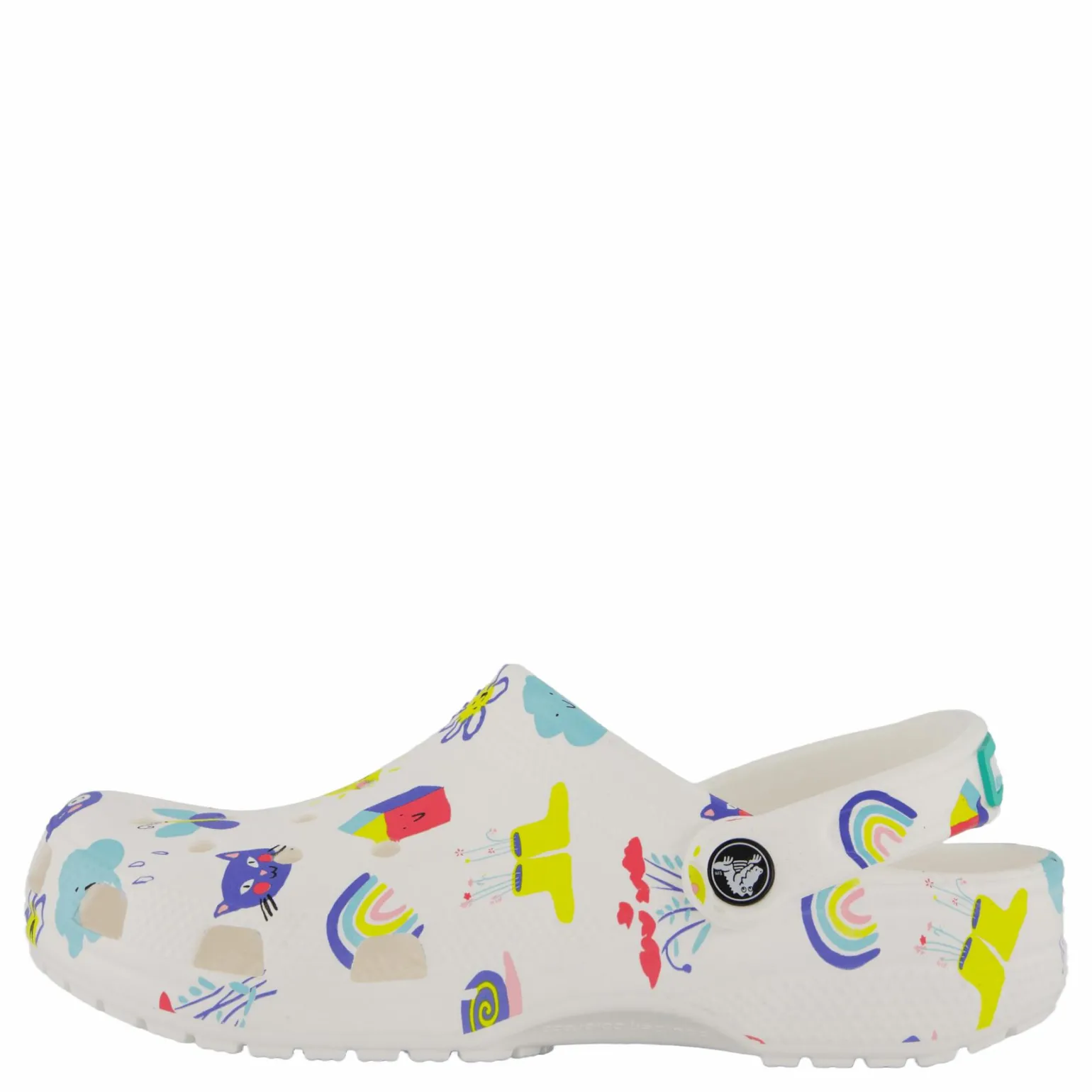 Classic Doodle Print Clog K White/multi