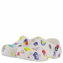 Classic Doodle Print Clog T White/multi