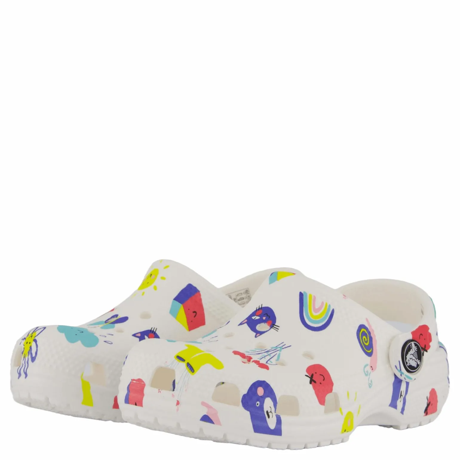 Classic Doodle Print Clog T White/multi