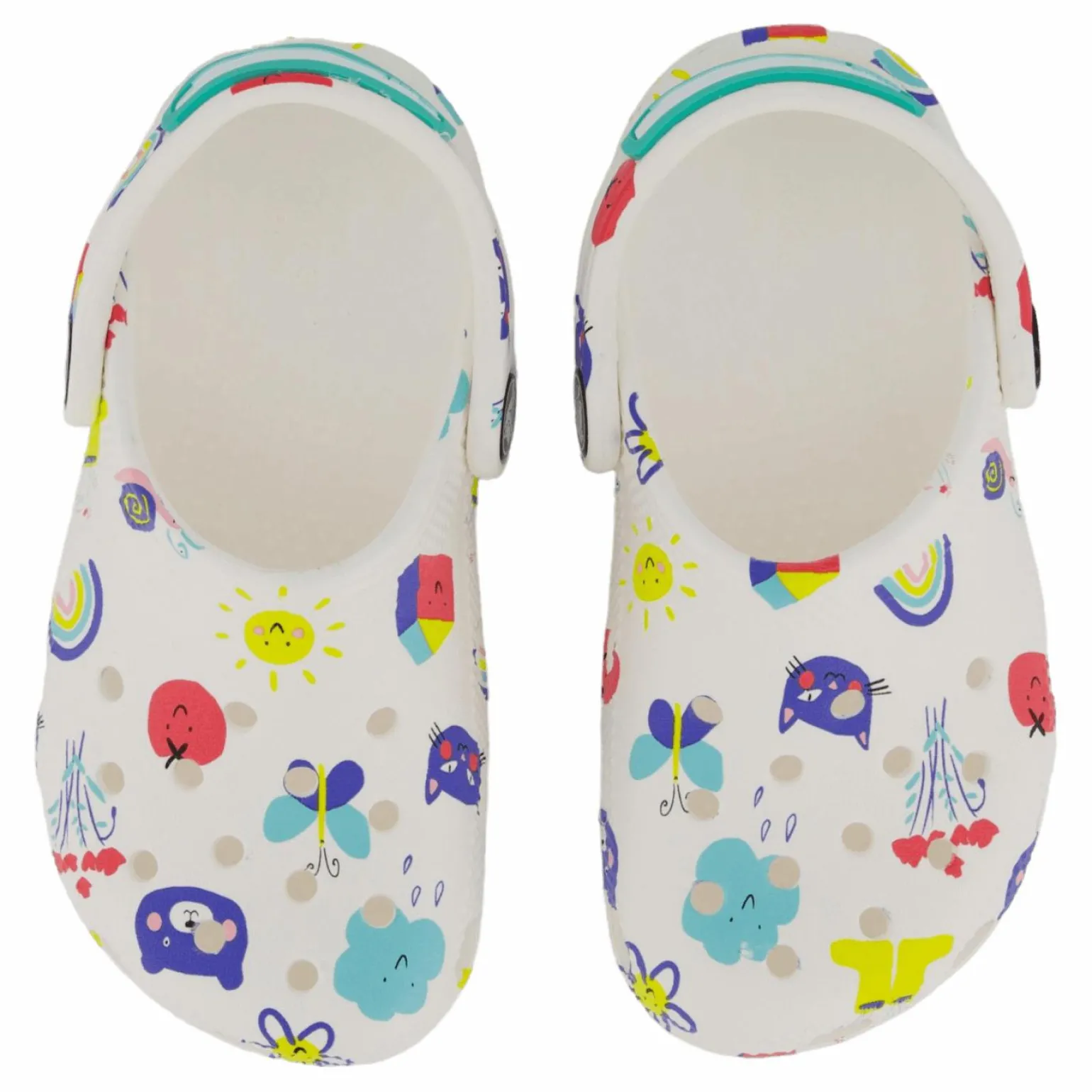 Classic Doodle Print Clog T White/multi