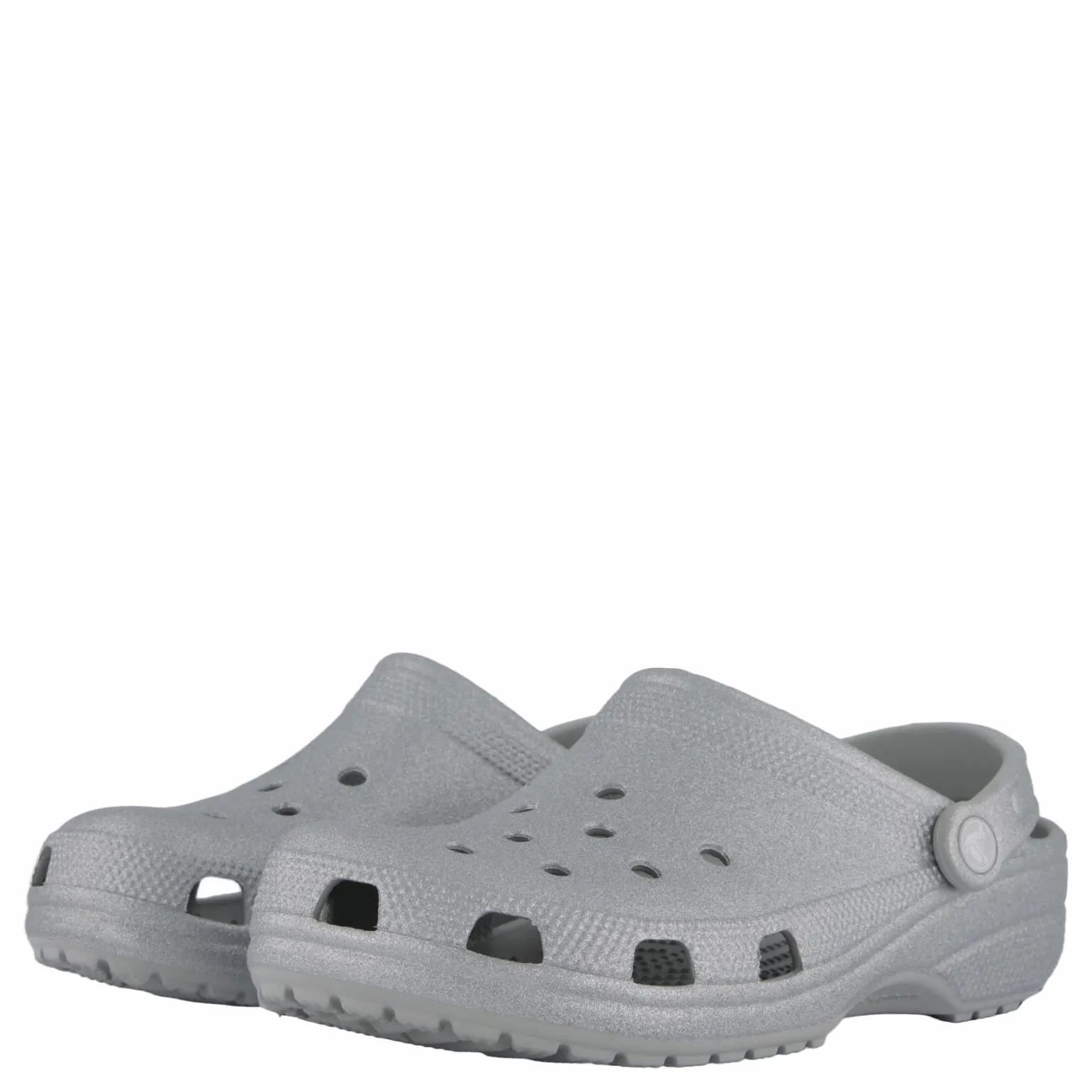 Classic Glitter Clog Silver Glitter
