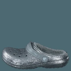 Classic Glitter Lined Clog Kids Silver / Silver