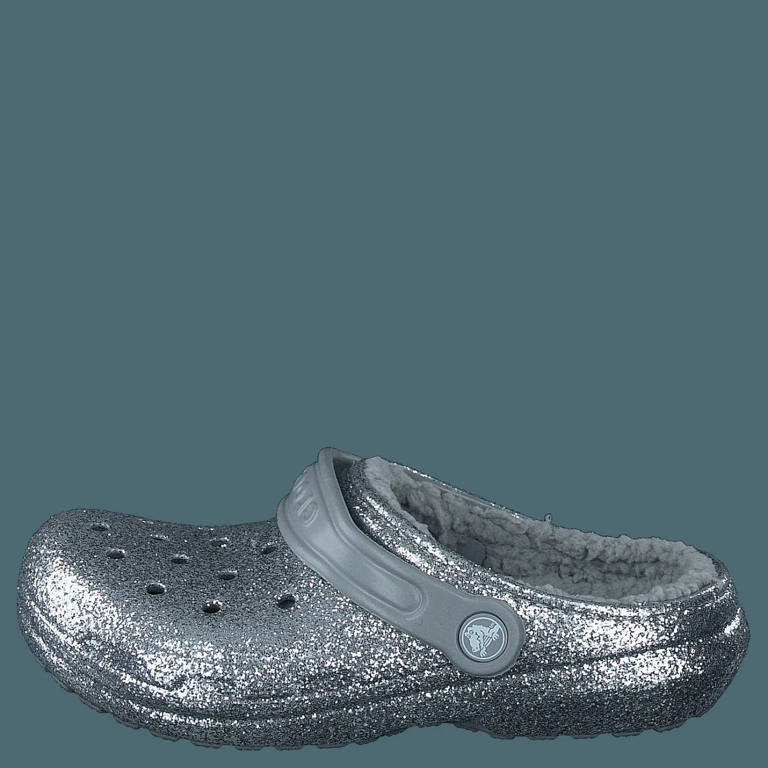 Classic Glitter Lined Clog Kids Silver / Silver