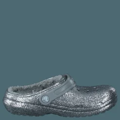 Classic Glitter Lined Clog Kids Silver / Silver