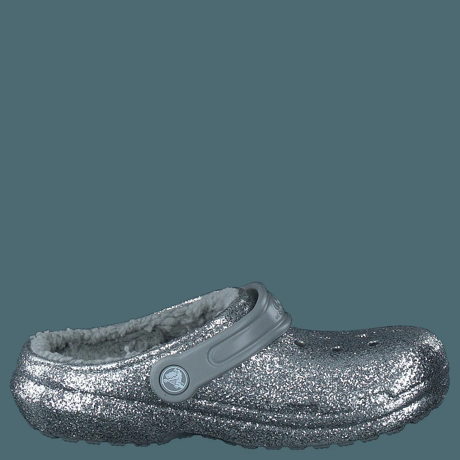 Classic Glitter Lined Clog Kids Silver / Silver