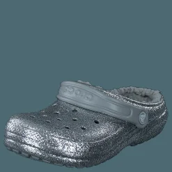Classic Glitter Lined Clog Kids Silver / Silver