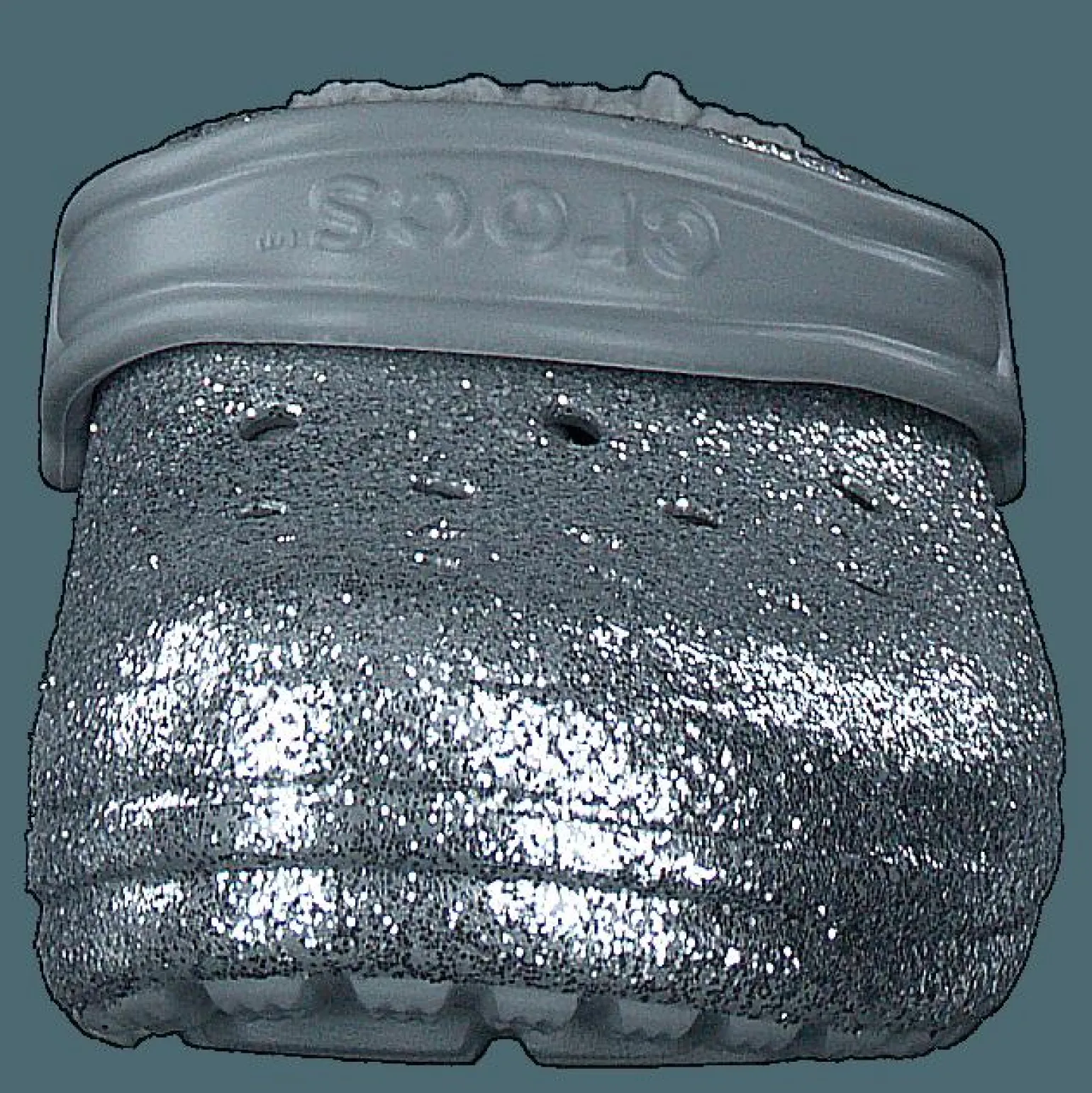 Classic Glitter Lined Clog Kids Silver / Silver