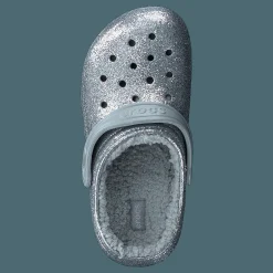 Classic Glitter Lined Clog Kids Silver / Silver