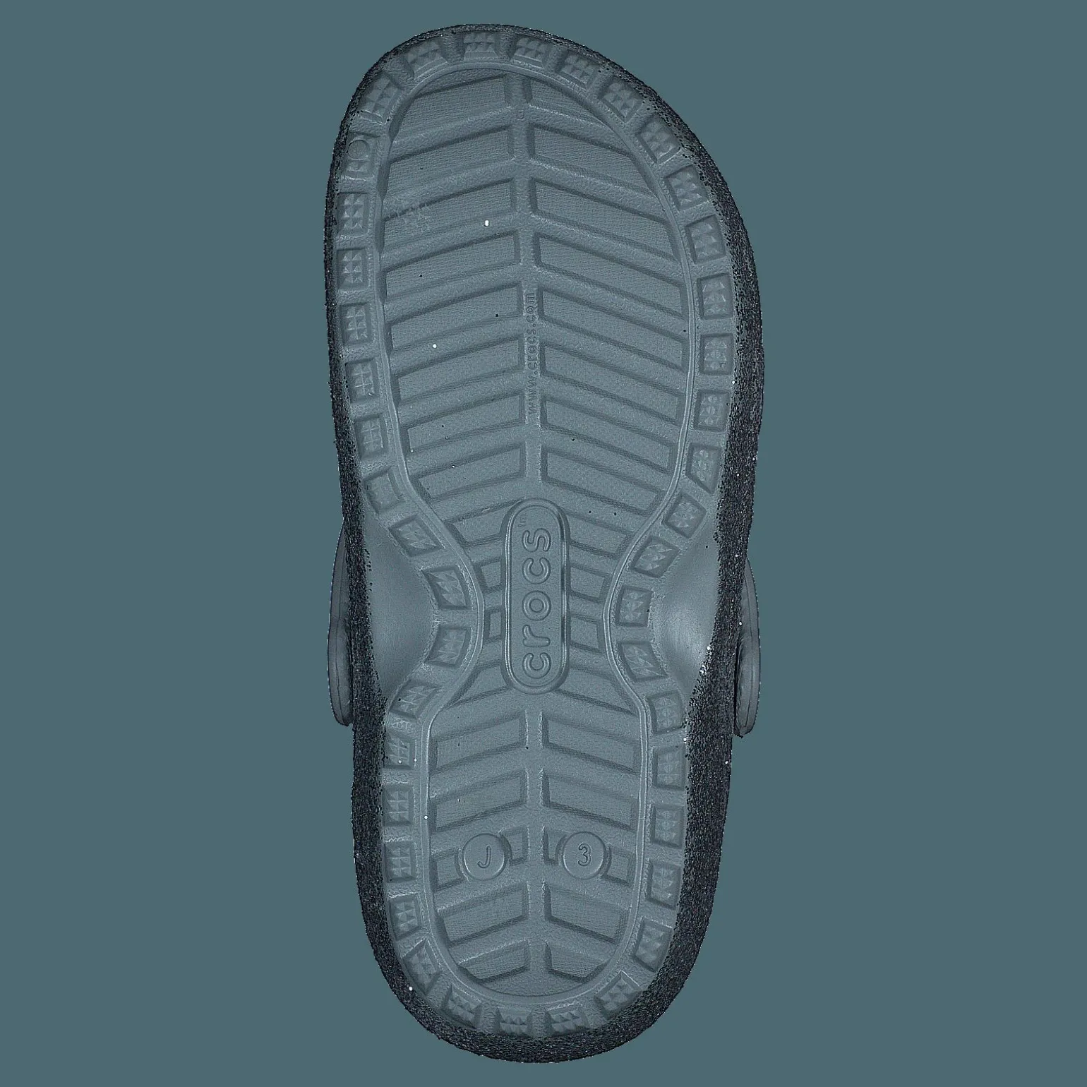 Classic Glitter Lined Clog Kids Silver / Silver