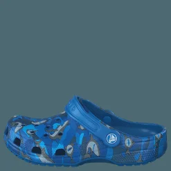 Classic Shark Clog Kids Prep Blue