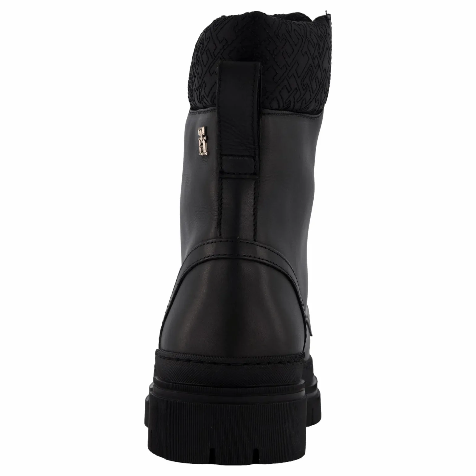 Cleated Lace-up Lthr Mix Mono Black