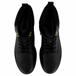 Cleated Lace-up Lthr Mix Mono Black