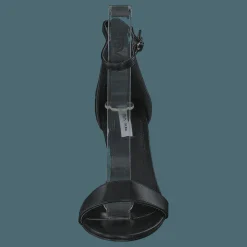 Cone Shape Strap Heels Black